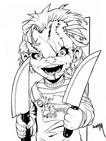 Chucky coloring pages