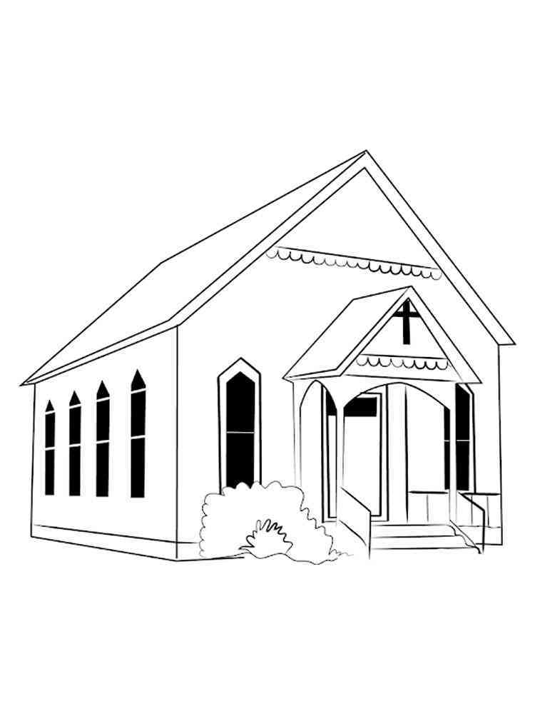 21+ Coloring Page Of Church Gif