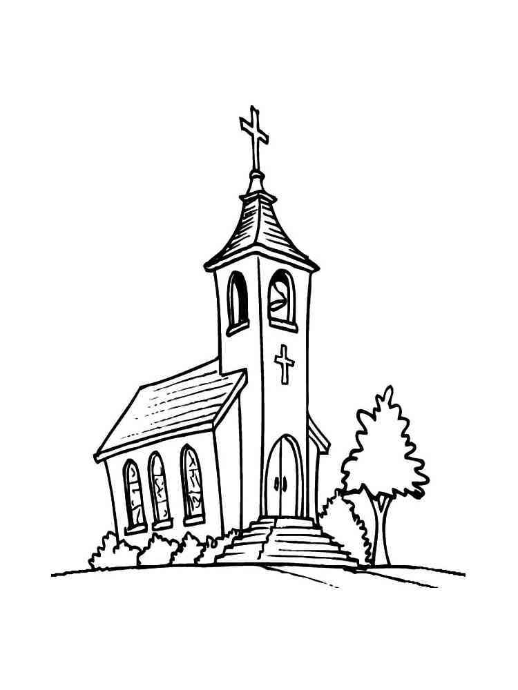 Church coloring pages. Download and print Church coloring pages
