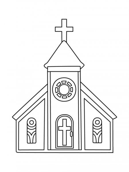 Church coloring pages