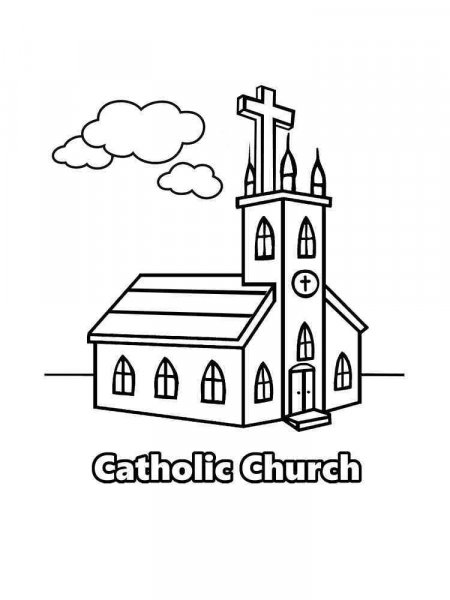 Church coloring pages