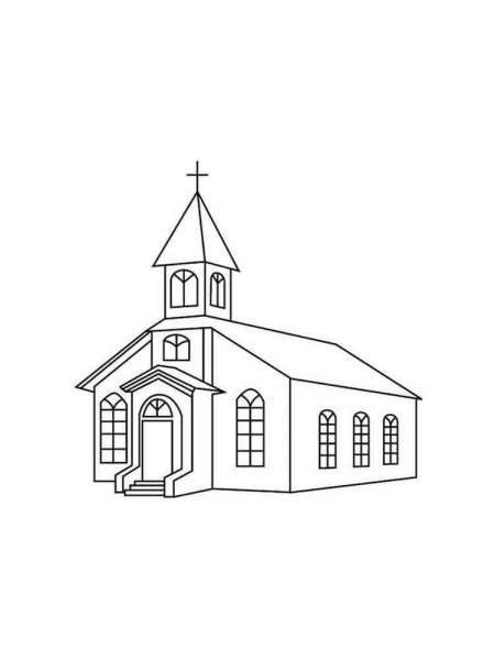 Church coloring pages