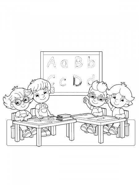 Classroom coloring pages