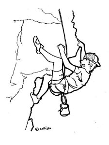 Climbing coloring pages
