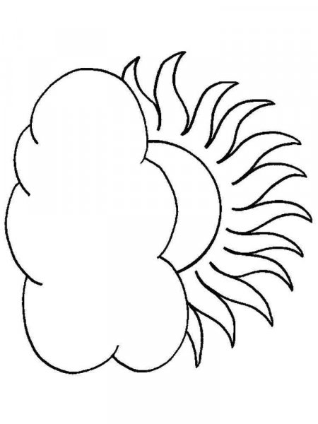 Cloud Coloring Pages