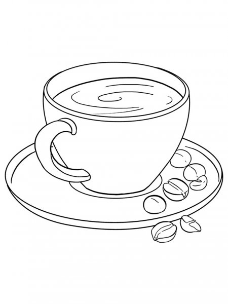 Coffee coloring pages