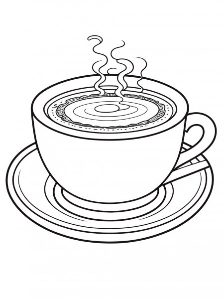 Coffee coloring pages