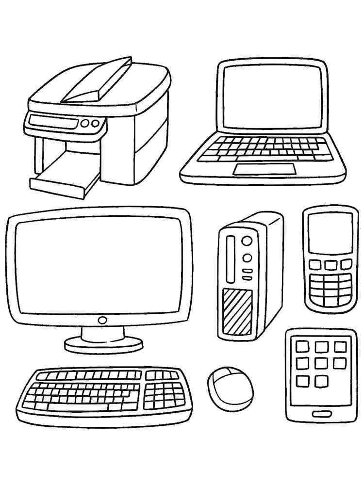 Free Printable Computer Coloring Pages