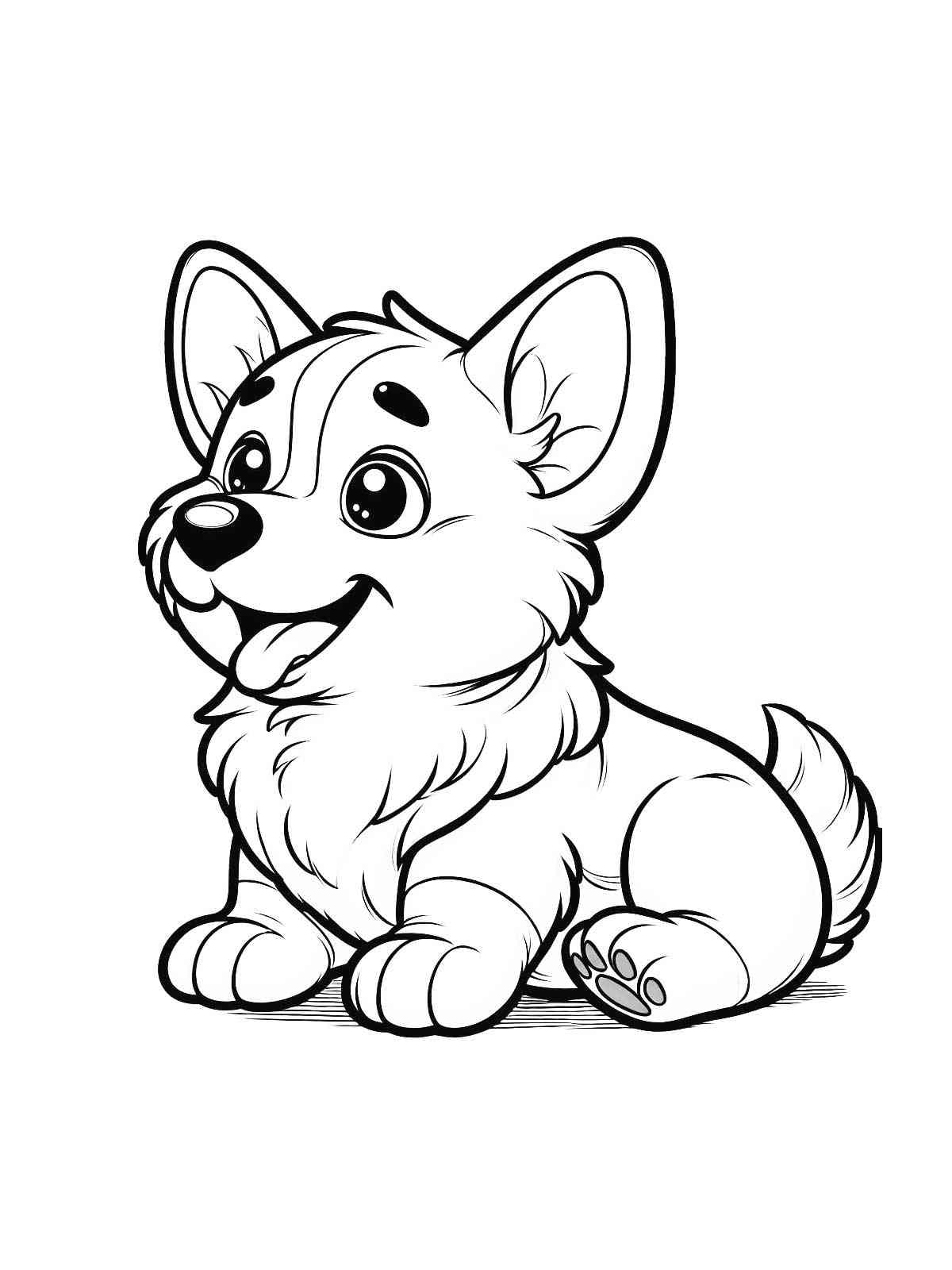 Corgi coloring pages