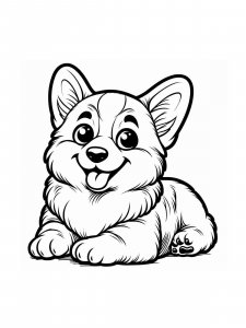 Corgi Coloring Pages 32