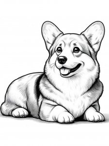 Corgi Coloring Pages 36