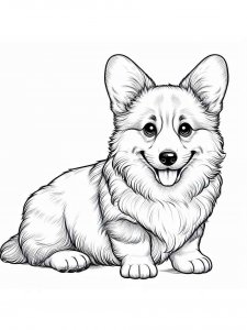 Corgi Coloring Pages 37