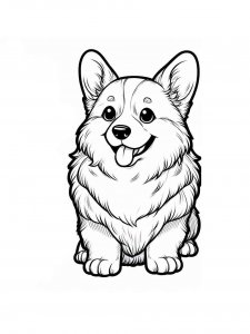 Corgi Coloring Pages 40