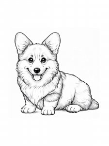 Corgi Coloring Pages 46