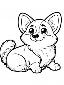 Corgi Coloring Pages 47