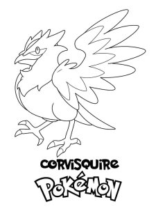 corvisquire coloring page easy pokemon