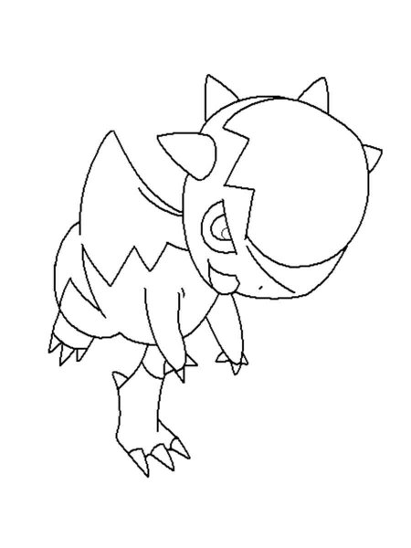 Cranidos Pokemon coloring pages - Free Printable