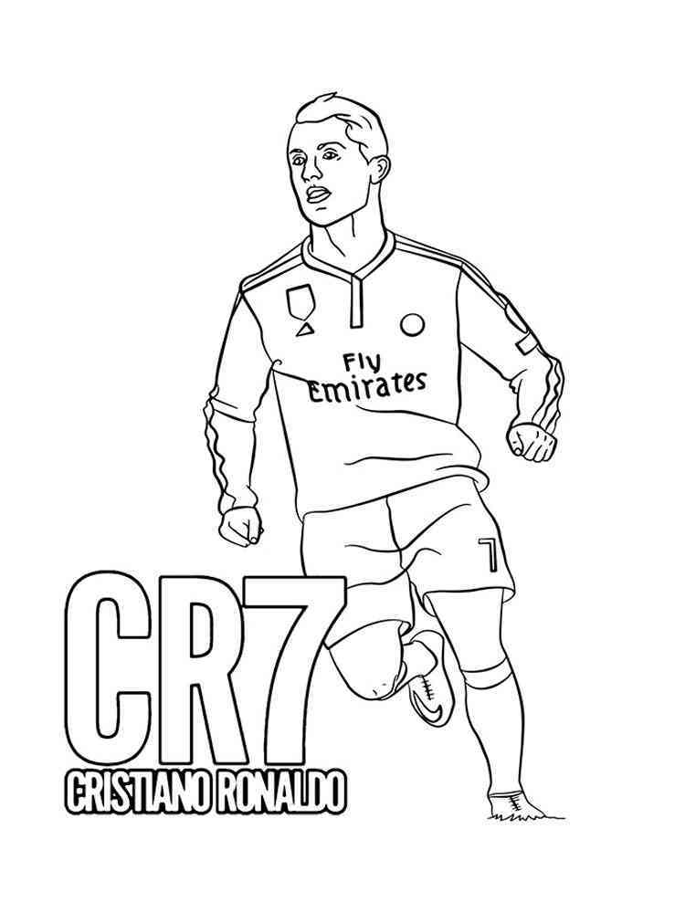 Ronaldo Cristiano Coloring Messi Pages Drawing Soccer Lionel Para ...