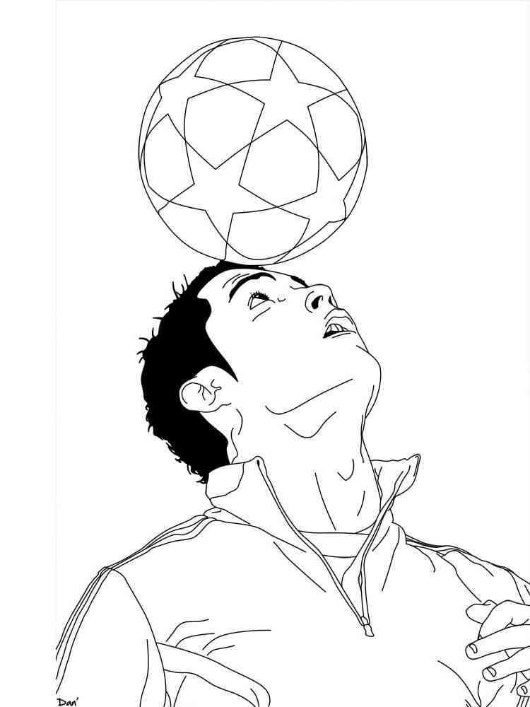Ronaldo Cr7 Coloring Pages Coloring Pages