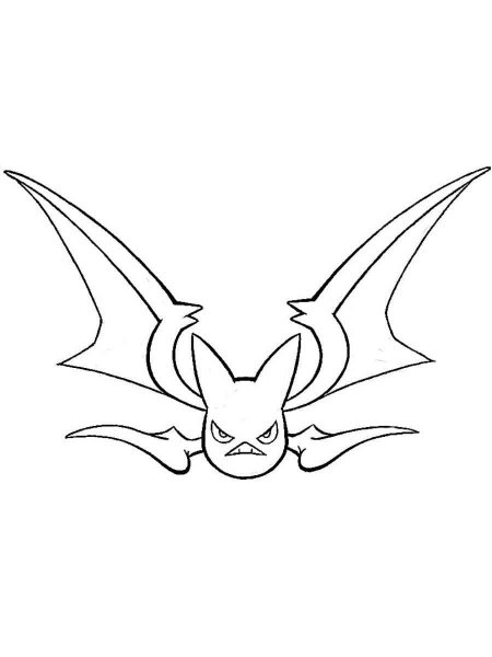 free crobat color pages pokemon