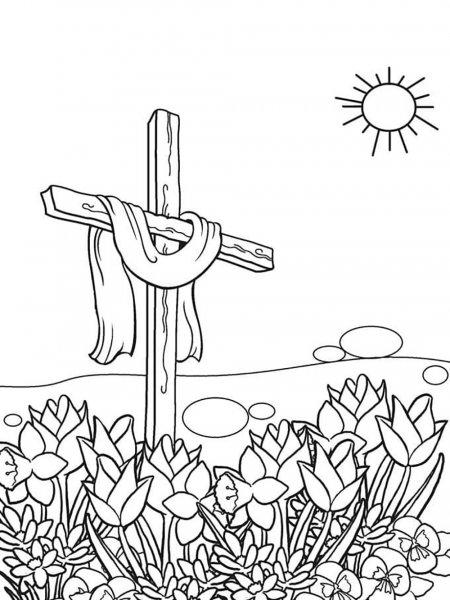 Cross coloring pages