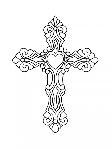 Cross coloring pages