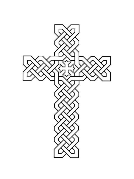 Cross coloring pages