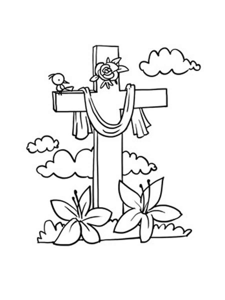 Cross coloring pages