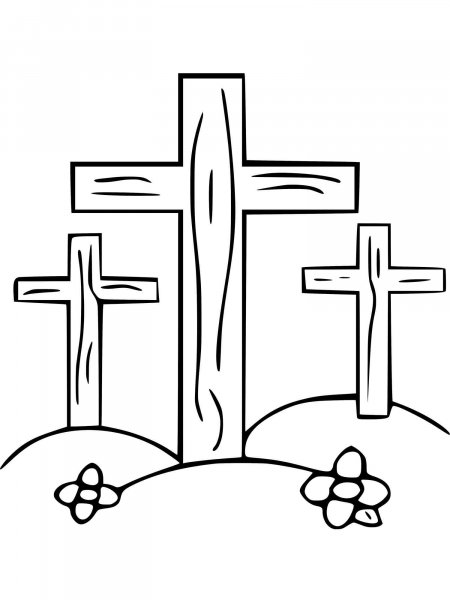 Cross coloring pages