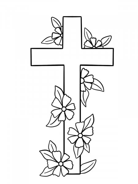 Cross coloring pages