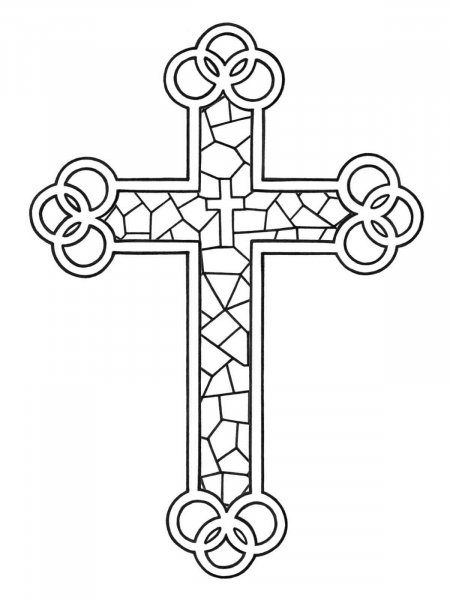 Cross coloring pages