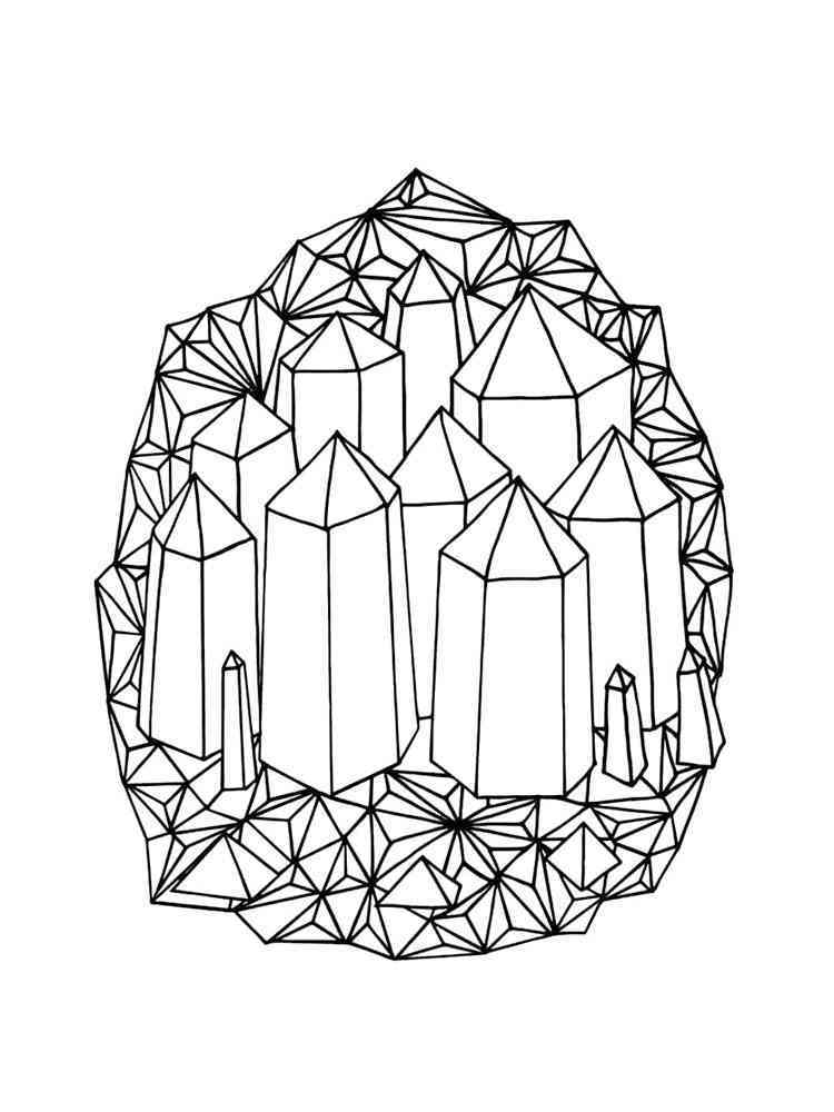 Crystal Coloring Pages Free Printable Crystal Coloring Pages 