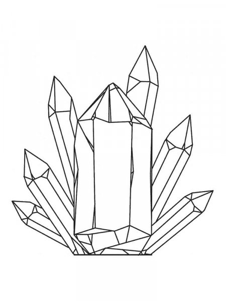 Crystal coloring pages