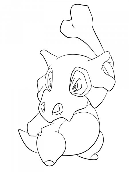 Pokemon Cubone coloring pages - Free Printable