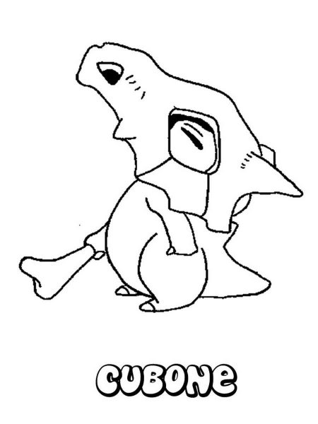 Pokemon Cubone coloring pages - Free Printable
