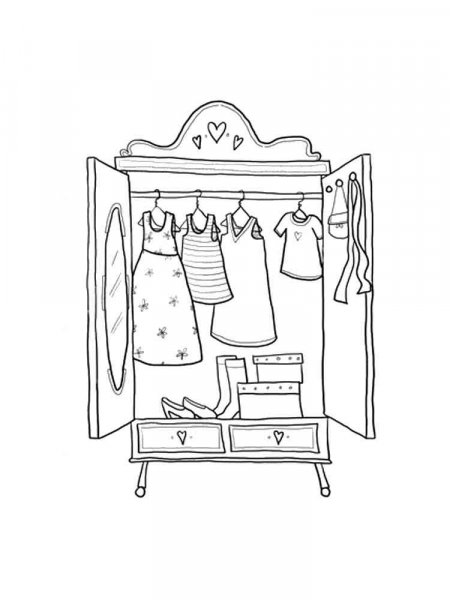 Cupboard coloring pages