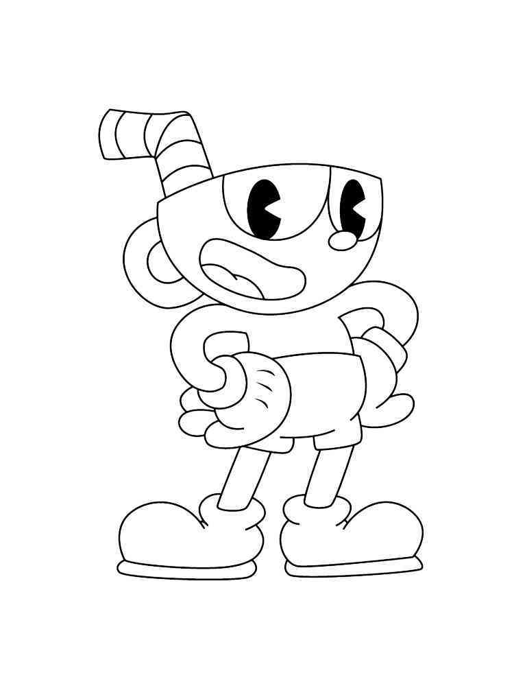 Cuphead coloring pages