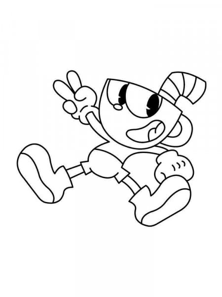 Cuphead Coloring Pages