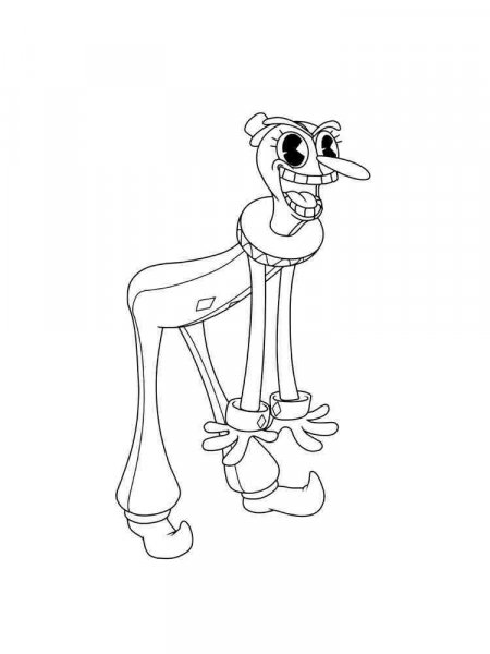 Cuphead coloring pages