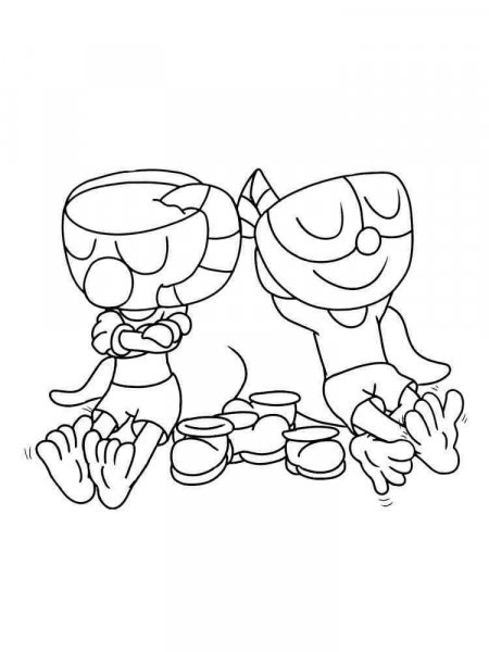 Cuphead coloring pages