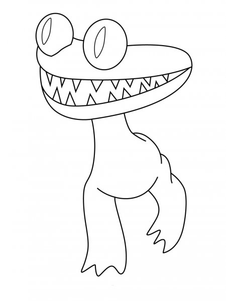 Cyan from Rainbow Friends coloring pages