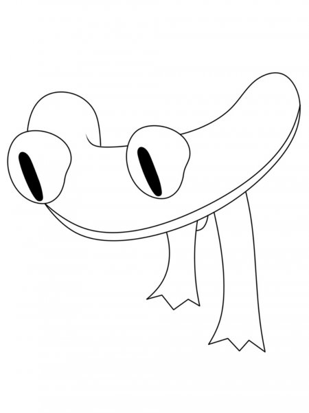 Cyan from Rainbow Friends coloring pages