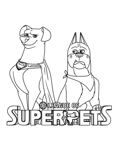 DC League of Super-Pets coloring pages