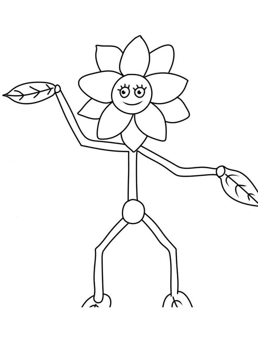 Daisy Poppy Playtime Coloring Page