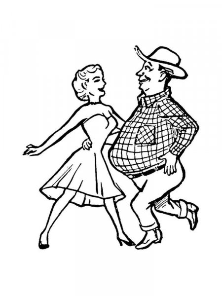 Dancing coloring pages