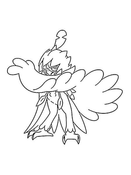 Decidueye Pokemon coloring pages - Free Printable