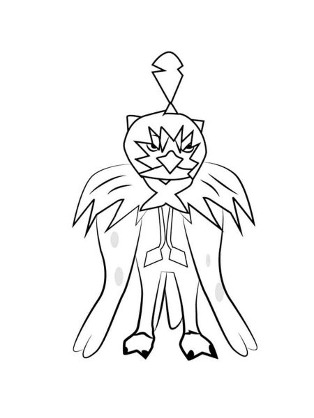 Decidueye Pokemon Coloring Pages Free Printable