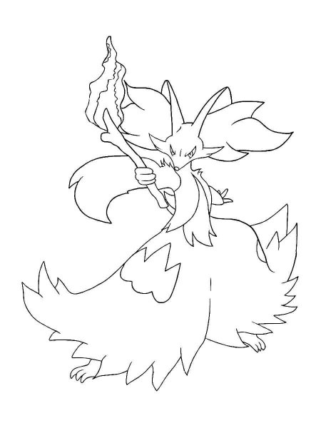 Pokemon Delphox coloring pages - Free Printable