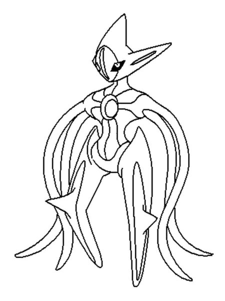 Deoxys Pokemon Coloring Pages Free Printable