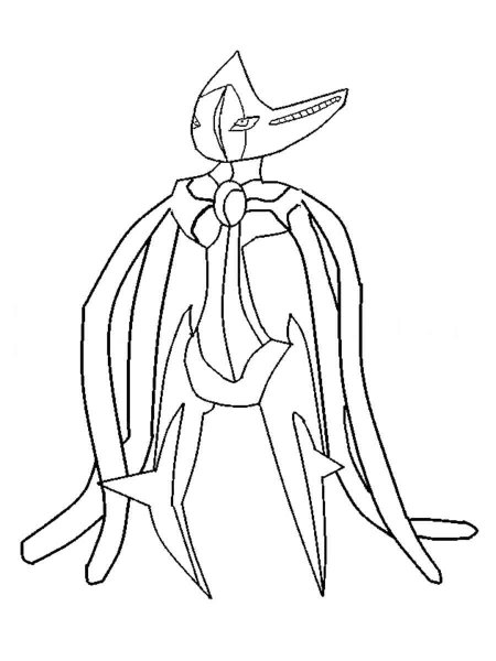 Deoxys Pokemon coloring pages - Free Printable